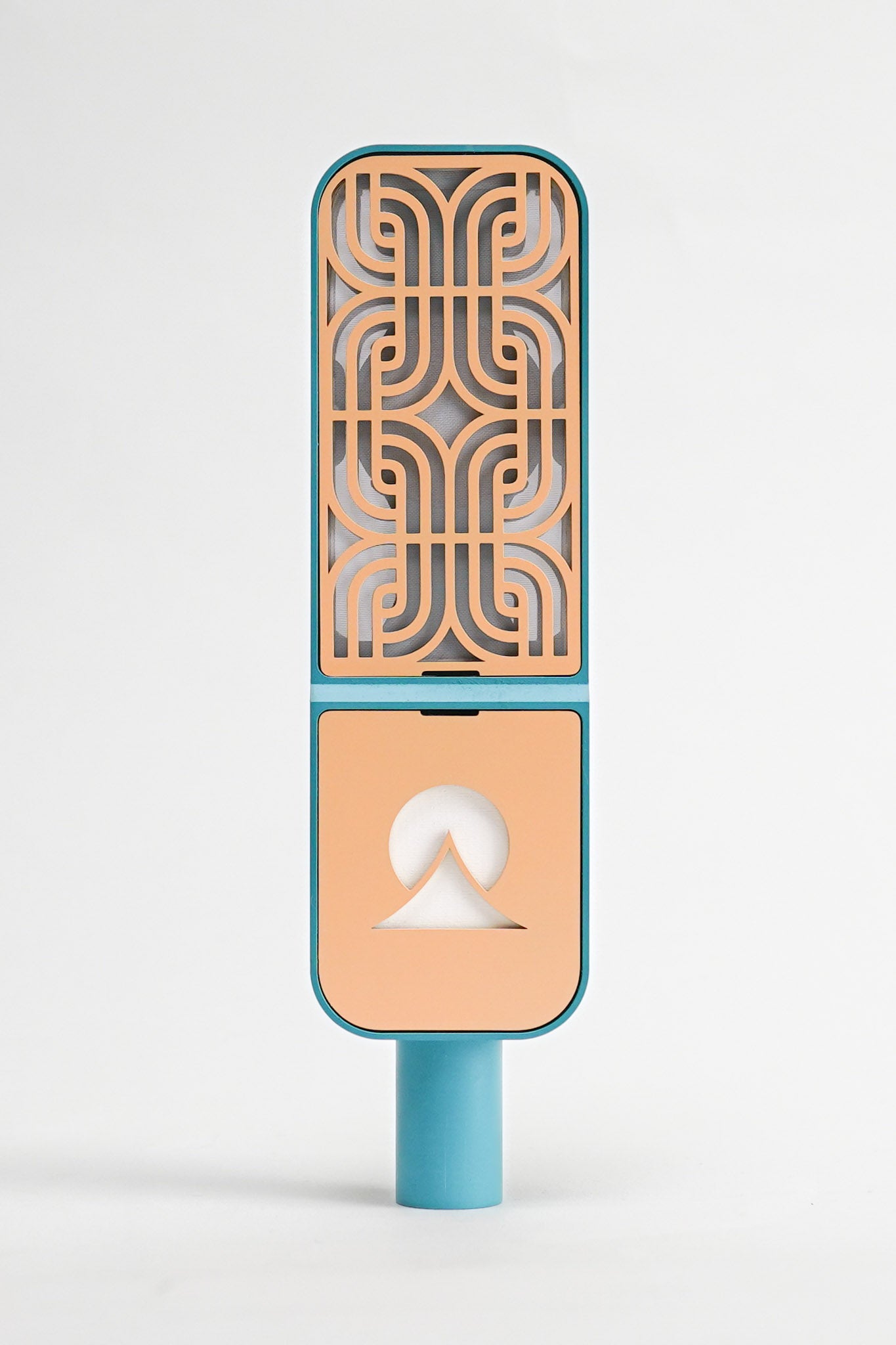 Motif Condenser - Teal / Apricot