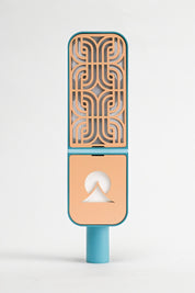 Motif Condenser - Teal / Apricot