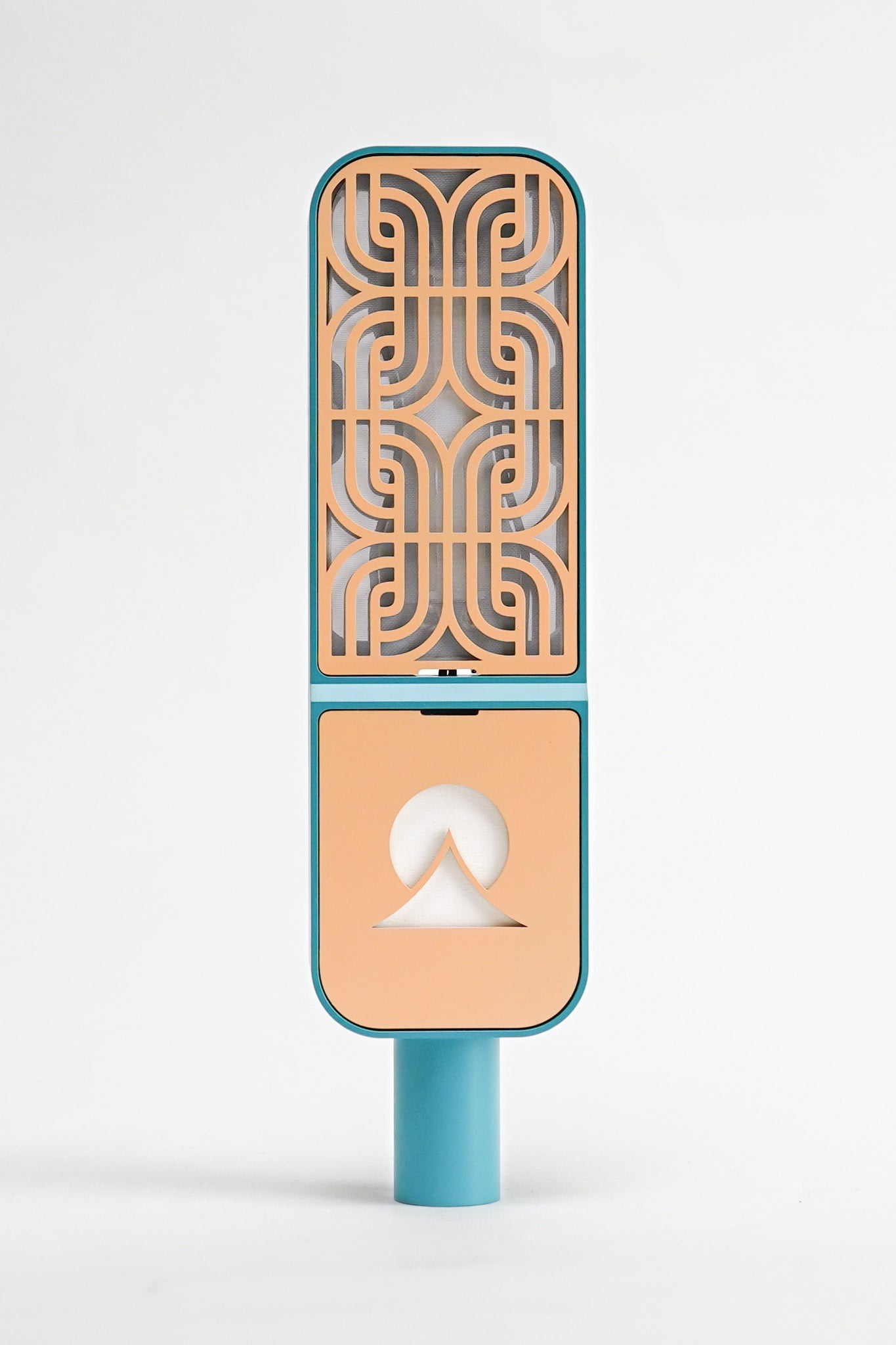 Motif Ribbon - Teal / Apricot