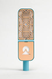 Motif Ribbon - Teal / Apricot