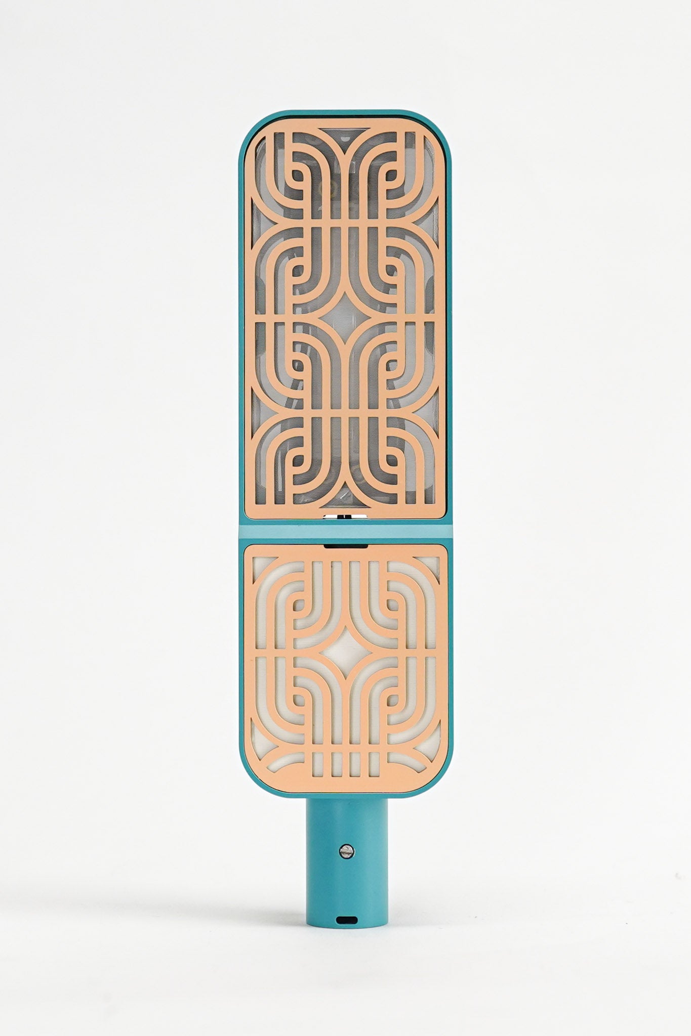 Motif Ribbon - Teal / Apricot