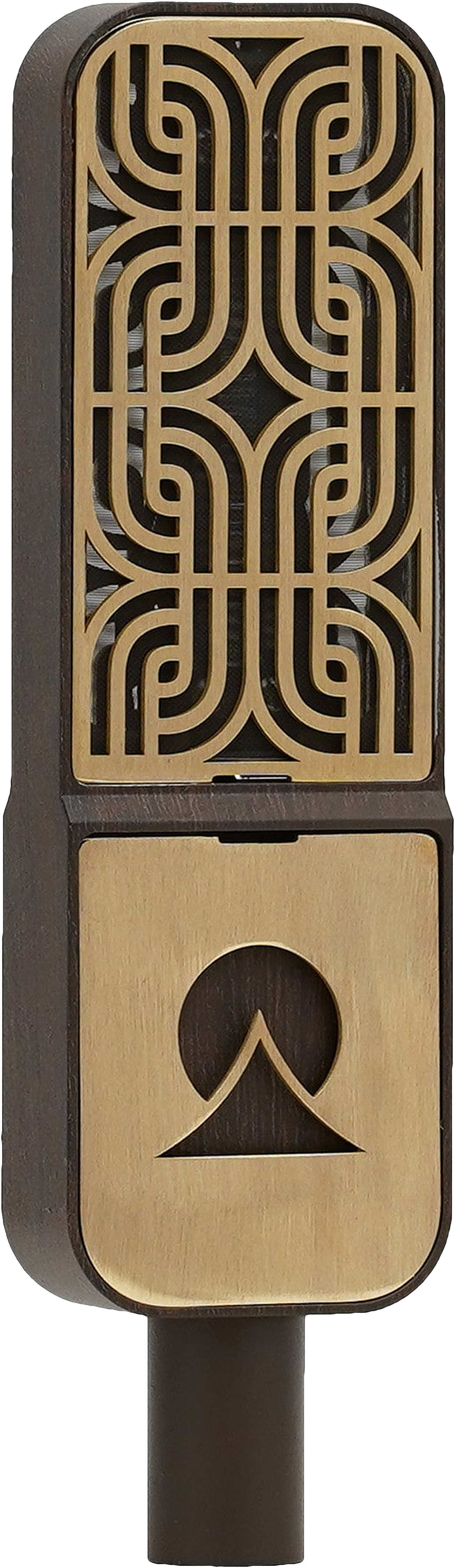 Woodgrain 73 Ohma mic, angled