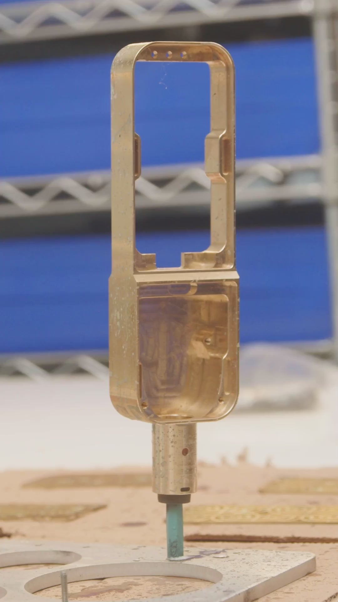Aging a solid brass Ohma body into a patina by hand