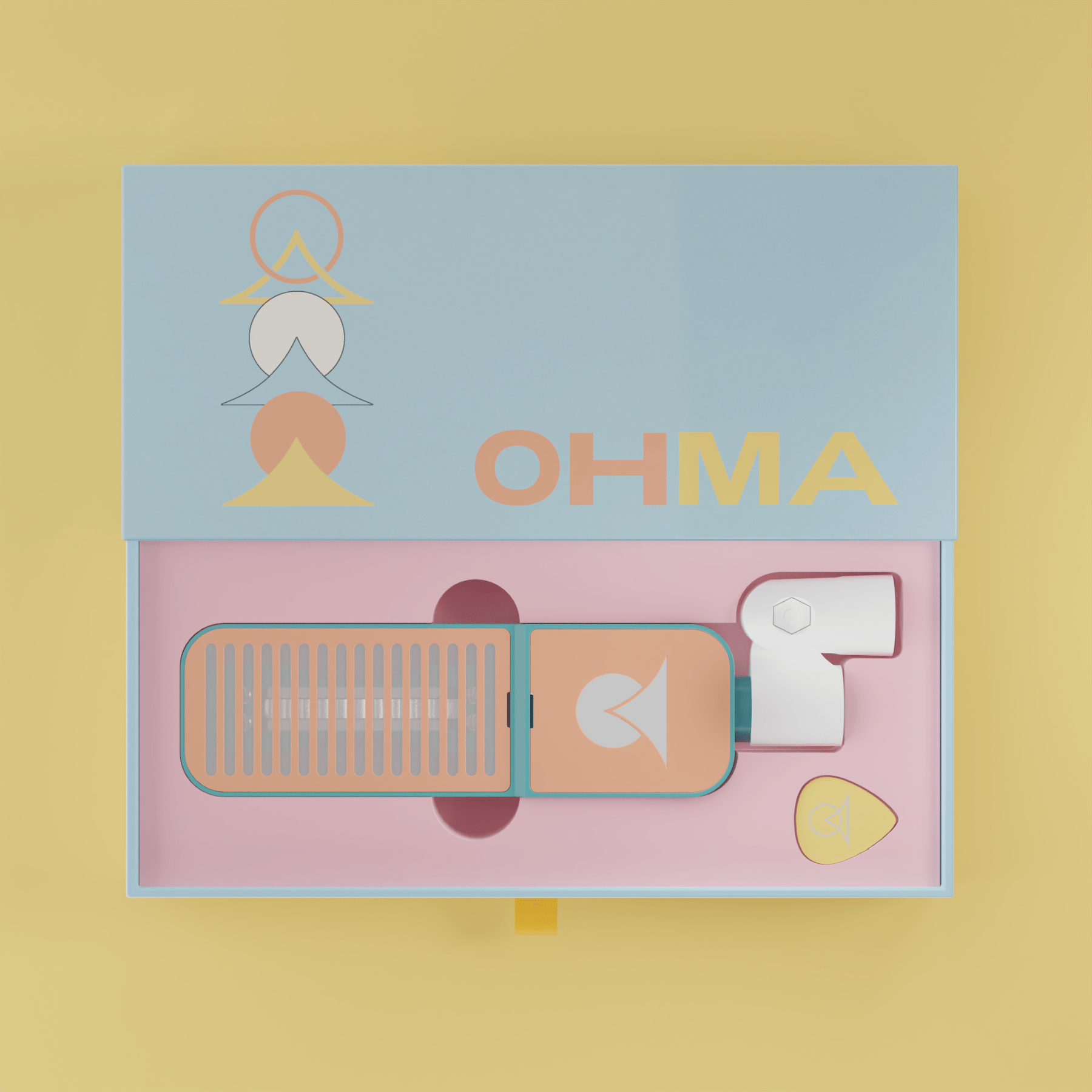 Stripes Ribbon - Teal / Apricot